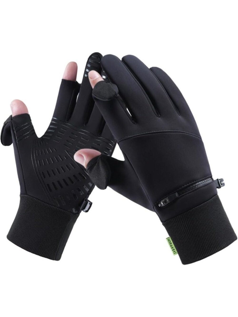 Winter Fingerless Cycling Gloves - Windproof Touchscreen for Men & Women, Ideal